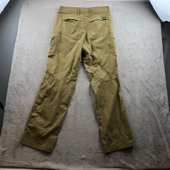 REI Co-Op Mens Cargo Pants Size 30x32 Straight Outdoors Casual Tan Classic - Picture 13 of 13
